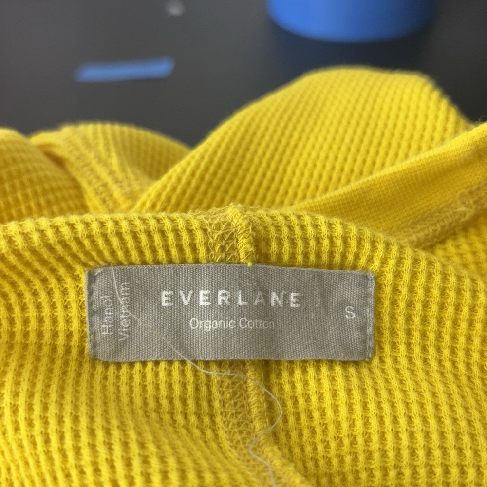 Everlane The Organic Cotton Waffle Tank Dress Womens Size Small Yellow - Picture 7 of 7